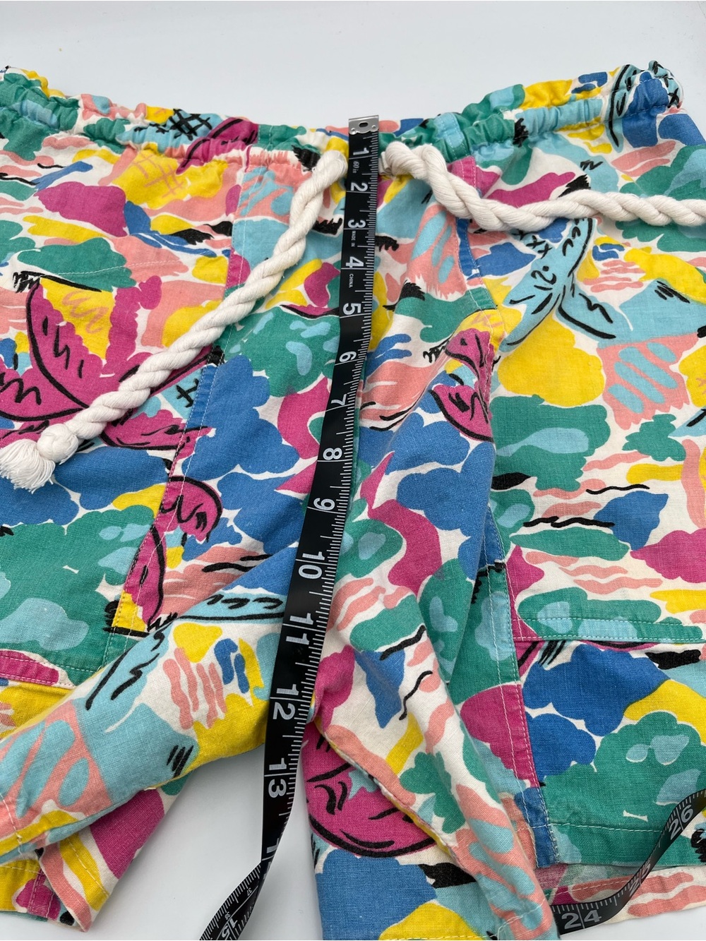 Vintage 80s California Splash Women’s Shorts AOP Beach Palm Tree Retro - Picture 8 of 8